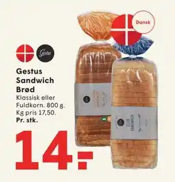 SPAR Gestus Sandwich Brød tilbud
