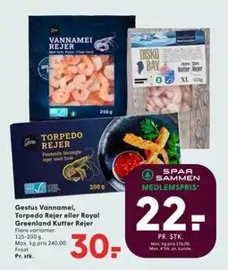 SPAR Gestus Vannamei, Torpedo Rejer eller Royal Greenland Kutter Rejer tilbud