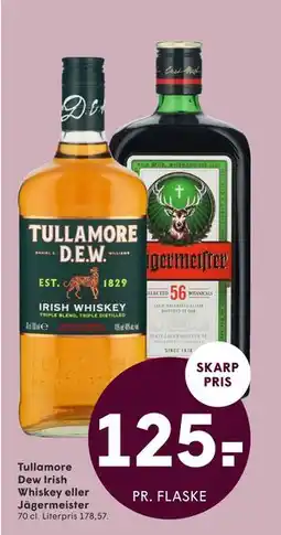 SPAR Tullamore Dew Irish Whiskey eller Jägermeister tilbud