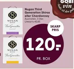 SPAR Nugan Third Generation Shiraz eller Chardonnay tilbud