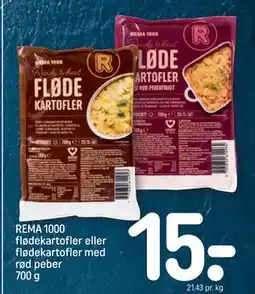 REMA 1000 REMA 1000 flødekartofler eller flødekartofler med rød peber 700 g tilbud