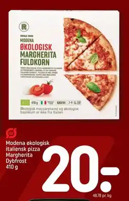 REMA 1000 Modena økologisk italiensk pizza Margherita Dybfrost 410 g tilbud