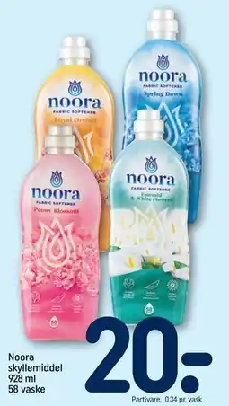 REMA 1000 Noora skyllemiddel 928 ml 58 vaske tilbud