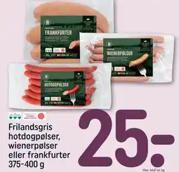REMA 1000 Frilandsgris hotdogpølser, wienerpølser eller frankfurter tilbud