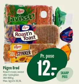 Min Købmand Pågen Brød tilbud