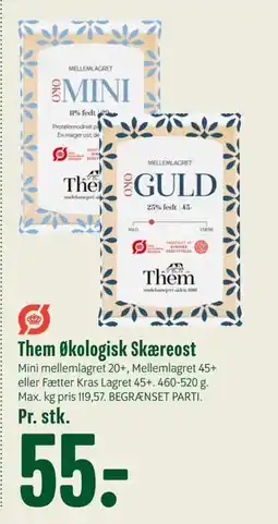 Min Købmand Them Økologisk Skæreost tilbud