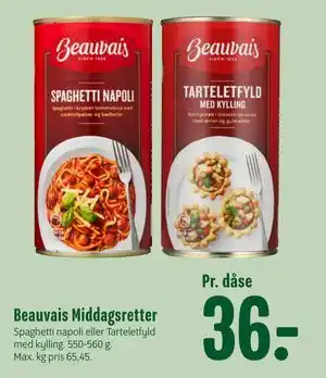 Min Købmand Beauvais Middagsretter tilbud