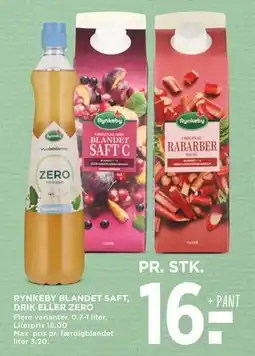 MENY RYNKEBY BLANDET SAFT, DRIK ELLER ZERO tilbud