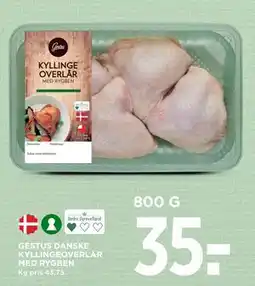 MENY GESTUS DANSKE KYLLINGEOVERLÅR MED RYGBEN tilbud