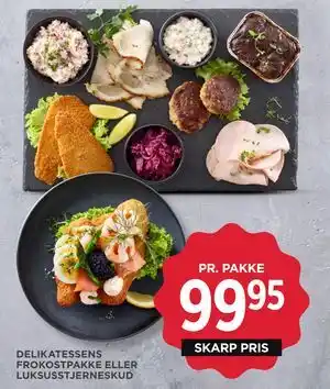 MENY DELIKATESSENS FROKOSTPAKKE ELLER LUKSUSSTJERNESKUD tilbud