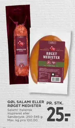 MENY GØL SALAMI ELLER RØGET MEDISTER tilbud