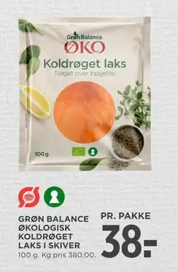 MENY GRØN BALANCE ØKOLOGISK KOLDRØGET LAKS I SKIVER tilbud