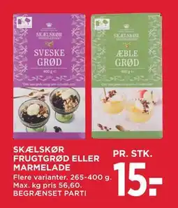 MENY SKÆLSKØR FRUGTGRØD ELLER MARMELADE tilbud