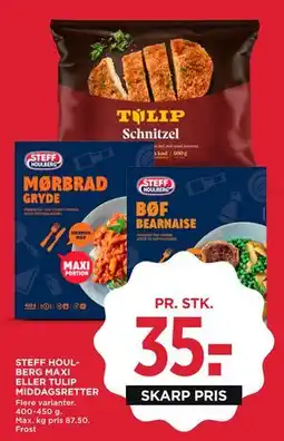 MENY STEFF HOULBERG MAXI ELLER TULIP MIDDAGSRETTER tilbud
