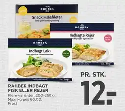 MENY RAHBEK INDBAGT FISK ELLER REJER tilbud