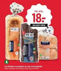 MENY LEVEBRØD RUGBRØD ELLER HVEDEBRØD tilbud