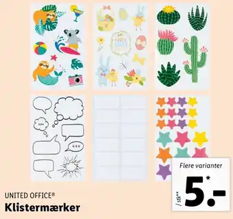 Lidl United Ohffice Klistermærker tilbud
