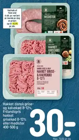 REMA 1000 Hakket dansk grise- og kalvekød 8-12% tilbud