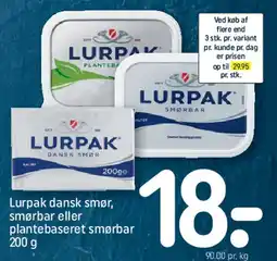 REMA 1000 Lurpak dansk smør tilbud