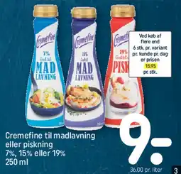 REMA 1000 Cremfine til madlavning eller piskning tilbud