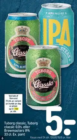 REMA 1000 Tuborg Classic / Brewmasters IPA tilbud