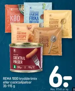 REMA 1000 REMA 1000 kryddermix eller cocktailpølser tilbud