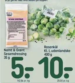 REMA 1000 Rosenkål 400 g (udenlandske) tilbud