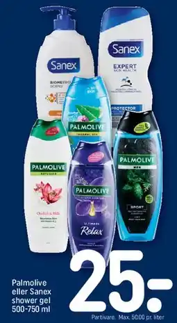 REMA 1000 Palmolive eller Sanex shower gel tilbud
