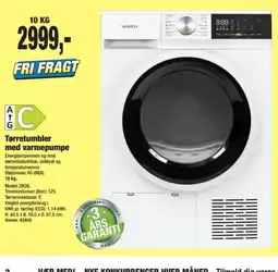 Harald Nyborg Tørretumbler med varmepumpe tilbud