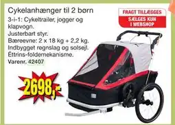 Harald Nyborg Cykelanhænger til 2 børn tilbud