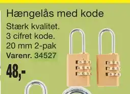 Harald Nyborg Hængelås med kode tilbud