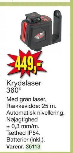 Harald Nyborg Krydslaser 360° tilbud