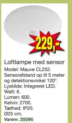Harald Nyborg Loftlampe med sensor tilbud