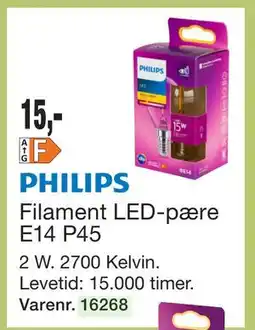 Harald Nyborg Filament LED-pære E14 P45 tilbud