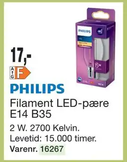 Harald Nyborg Filament LED-pære E14 B35 tilbud