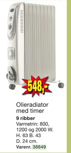Harald Nyborg Olieradiator med timer tilbud