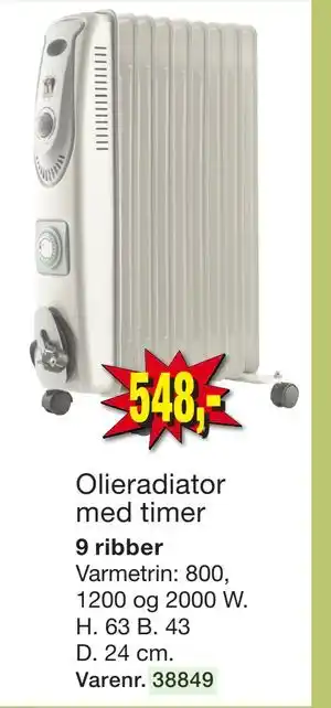 Harald Nyborg Olieradiator med timer tilbud