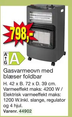 Harald Nyborg Gasvarmeovn med blæser foldbar tilbud