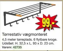 Harald Nyborg Tørrestativ vægmonteret tilbud
