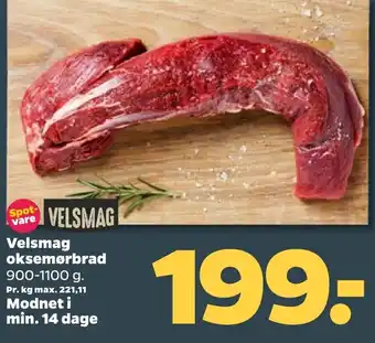 Netto Velsmag Oksemørbrad 900-1100 g tilbud