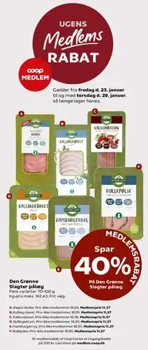 Den Grønne Slagter pålæg