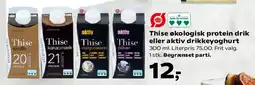 SuperBrugsen Thise økologisk protein drik eller aktiv drikkeyoghurt tilbud