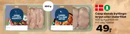 SuperBrugsen Coop dansk kyllingebryst eller inderfilet tilbud