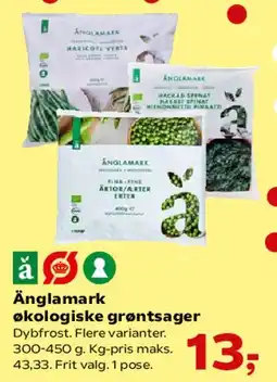 SuperBrugsen Änglamark økologiske grøntsager tilbud
