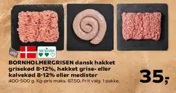 SuperBrugsen BORNHOLMERGRISEN dansk hakket grisekød tilbud