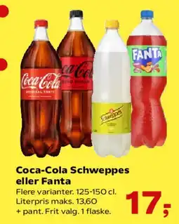 SuperBrugsen Coca‑Cola, Schweppes eller Fanta tilbud