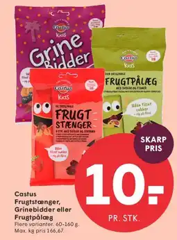 SPAR Castus Frugtstænger, Grinebider eller Frugtpålæg tilbud