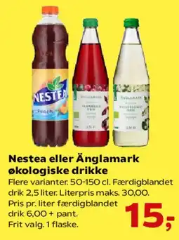 Kvickly Nestea eller Änglamark økologiske drikke tilbud