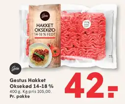 SPAR Gestus Hakket Oksekød 14-18% fedt tilbud