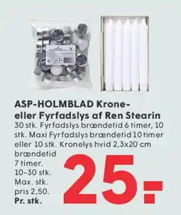 SPAR ASP-HOLMBLAD Krone- eller Fyrfadslys tilbud